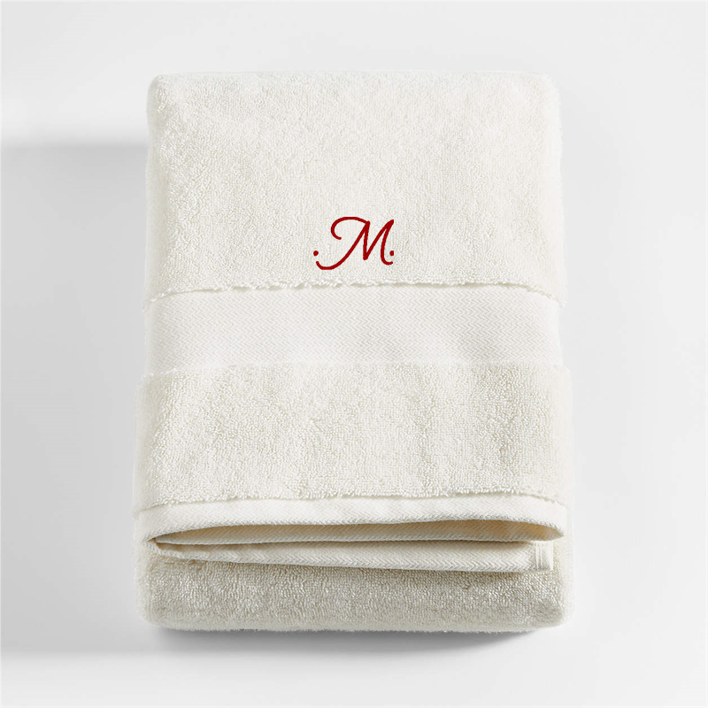 View Personalized Organic Turkish Cotton Ivory Bath Towel details