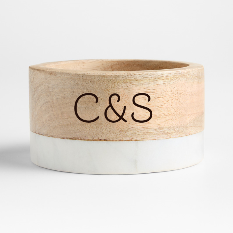 View Personalized Wood and Marble Wine Coaster details