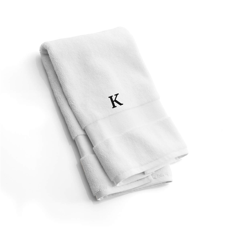View Personalized Classic Organic Turkish Cotton White Hand Towel details