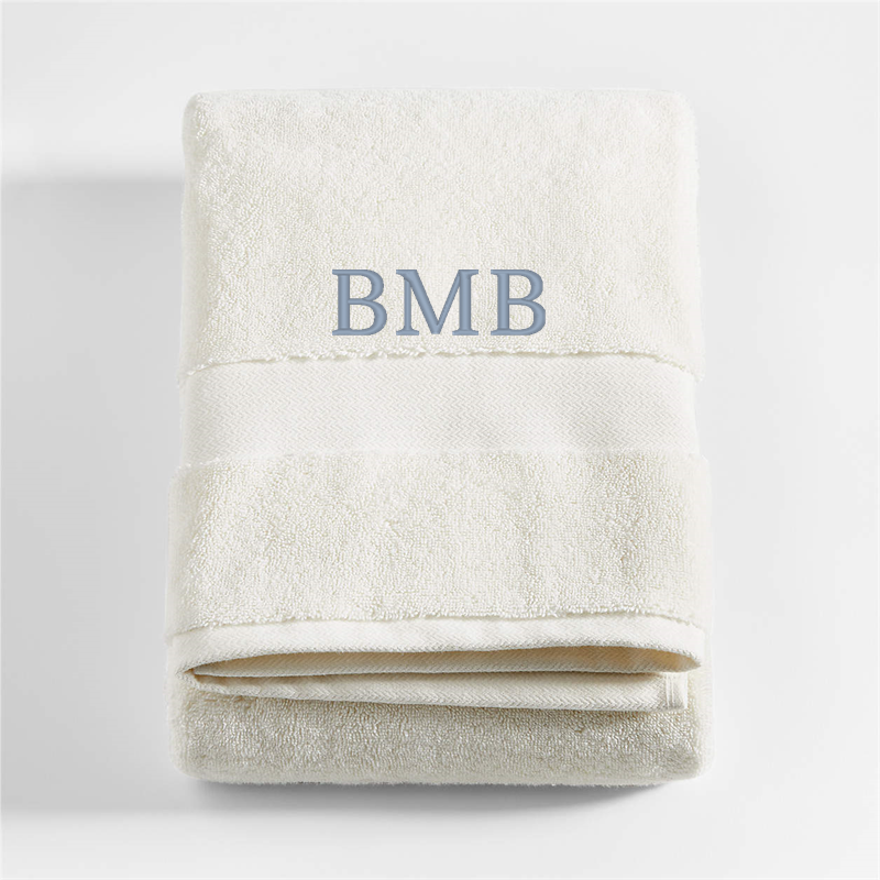 View Personalized Organic Turkish Cotton Ivory Bath Towel details