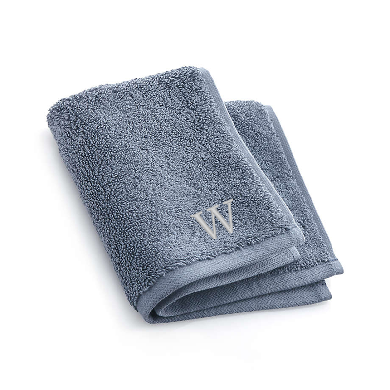View Personalized Organic Turkish Cotton Evening Blue Washcloth details