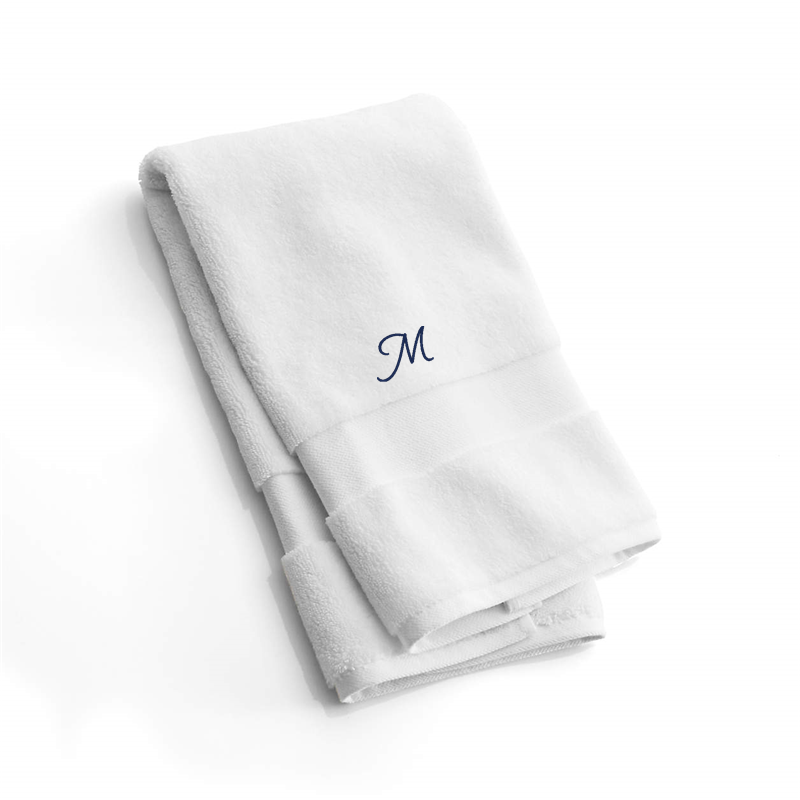 View Personalized Classic Organic Turkish Cotton White Hand Towel details