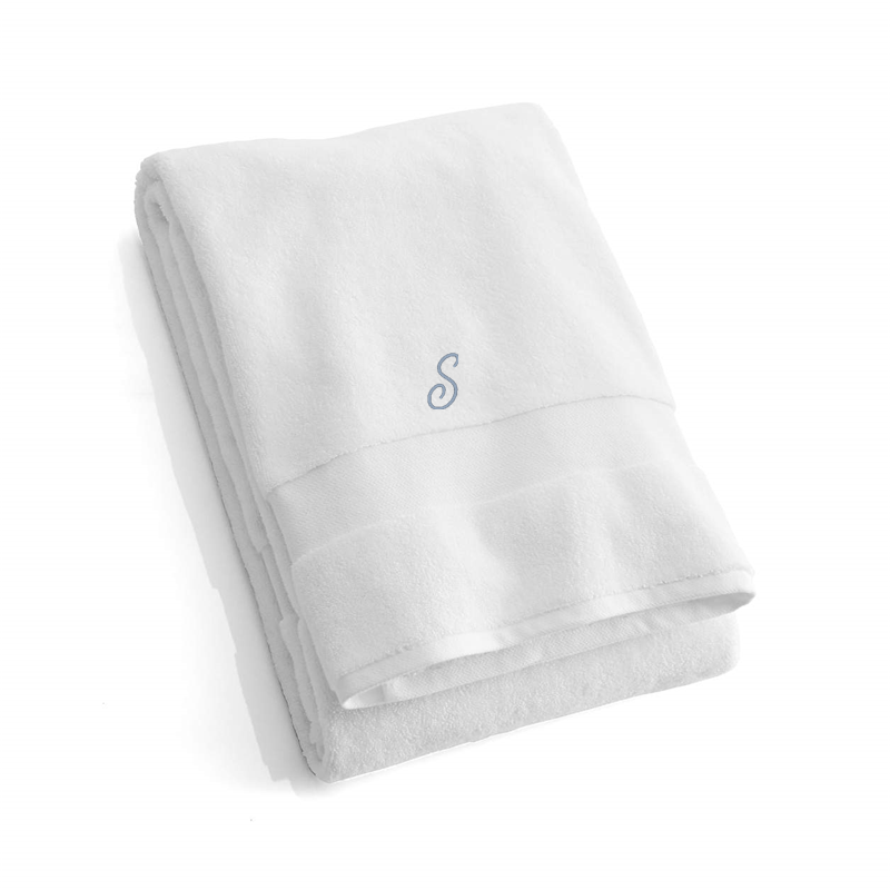 View Personalized Organic Turkish Cotton White Bath Sheet details