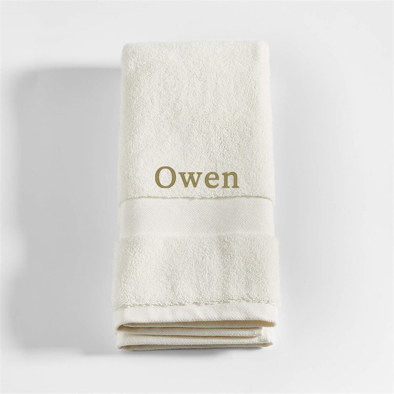 View Personalized Organic Turkish Cotton Ivory Hand Towel details