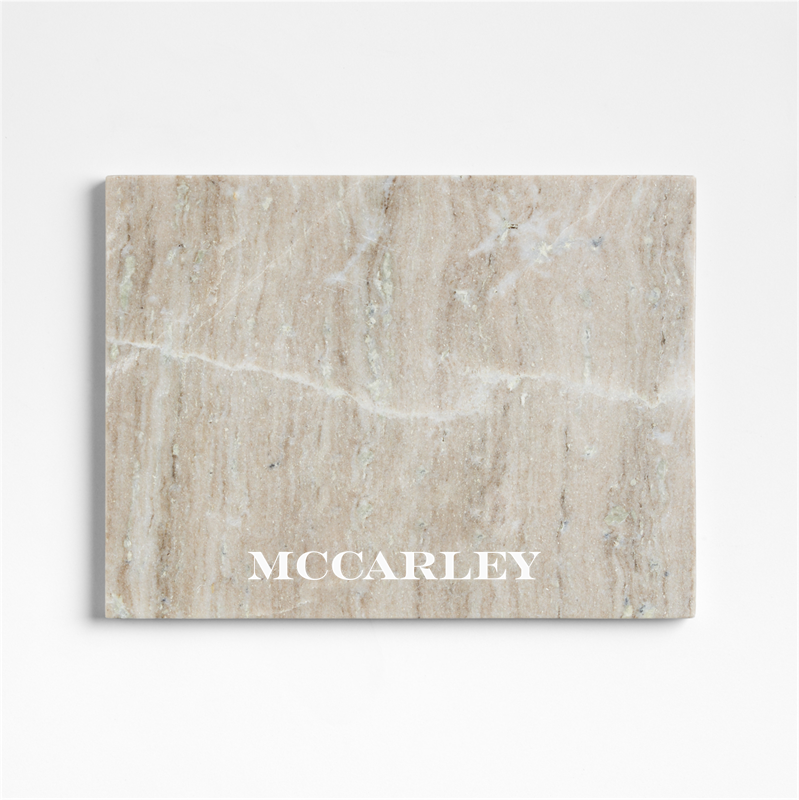 View Personalized Tuscan Kitchen Marble Rectangular Platter 12" x 16" details