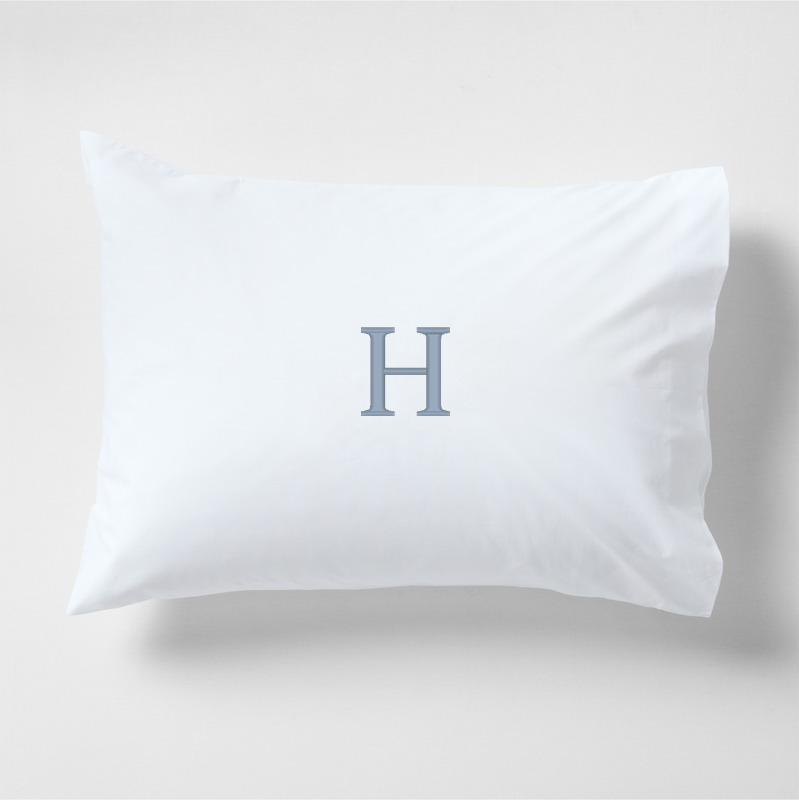 View Personalized Everyday Organic Cotton Percale Crisp White Standard Bed Pillow Sham details