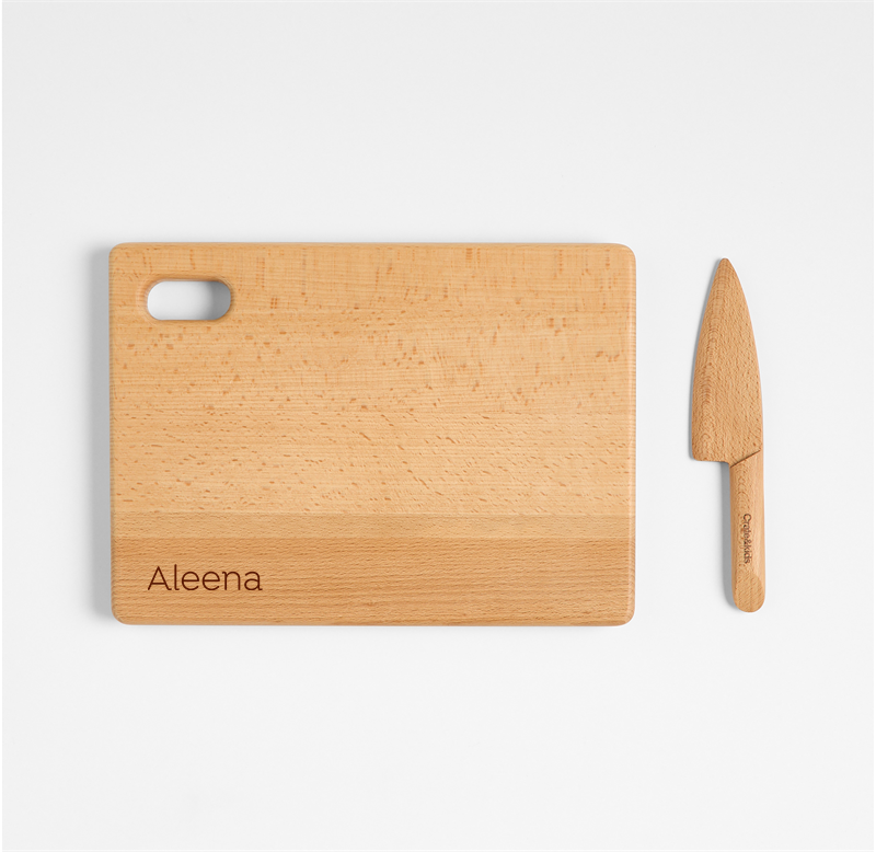 View Personalized Kids Montessori Cutting Board & Knife Set details