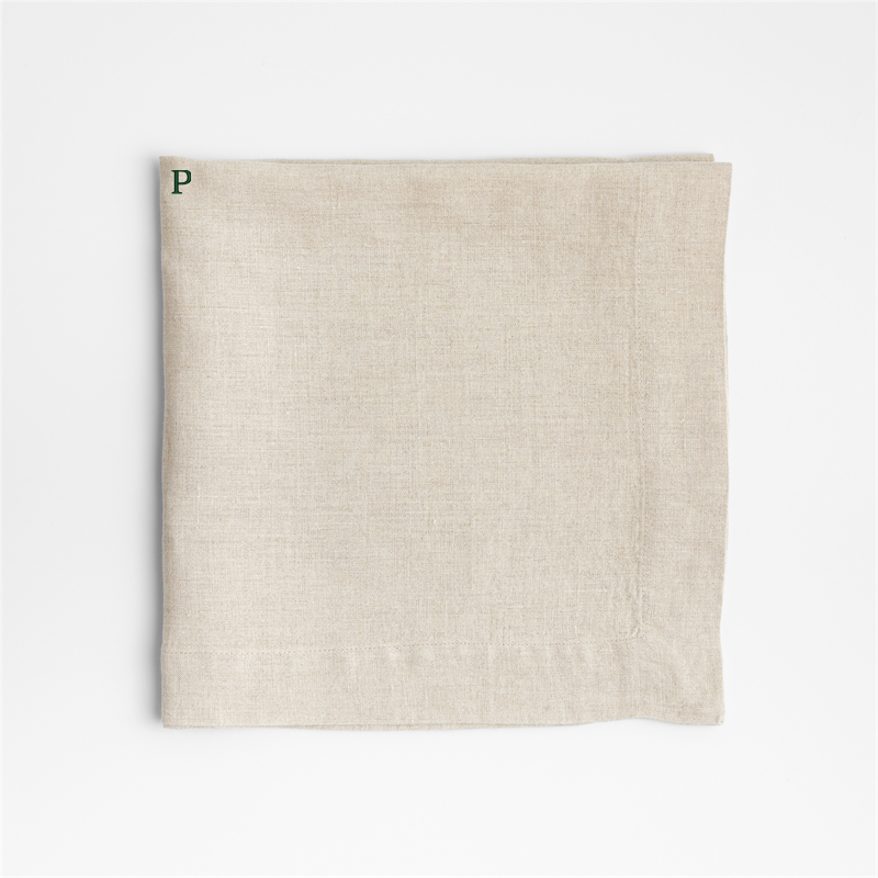 View Personalized Marin Natural EUROPEAN FLAX ™-Certified Linen Napkin, Set of 8 details