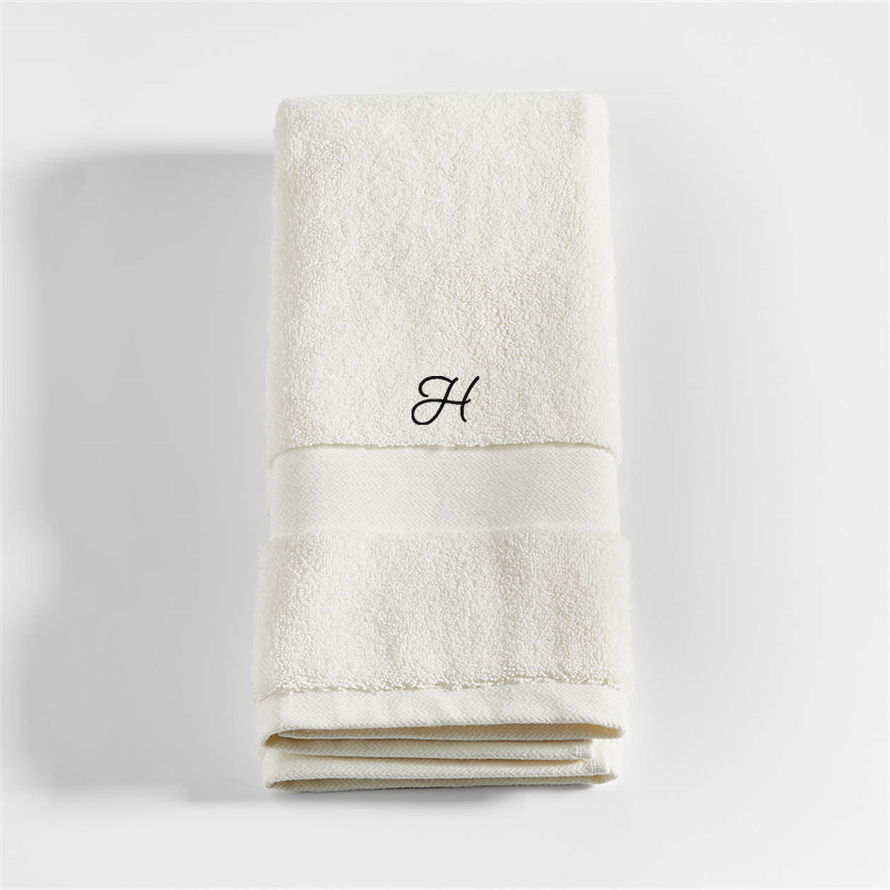 View Personalized Classic Organic Turkish Cotton Ivory Hand Towel details