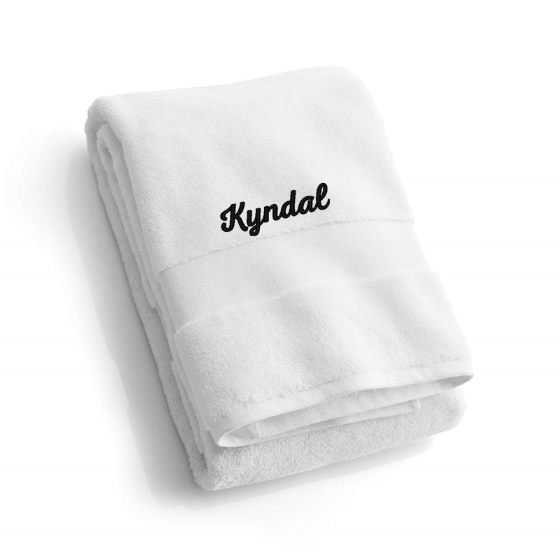 View Personalized Organic Turkish Cotton White Bath Towel details