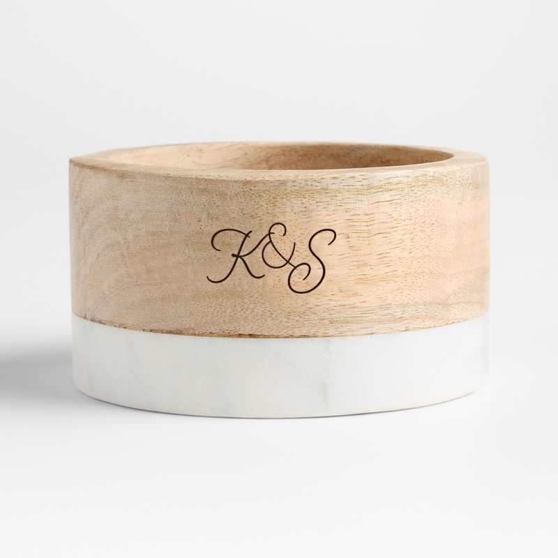 View Personalized Wood and Marble Wine Coaster details