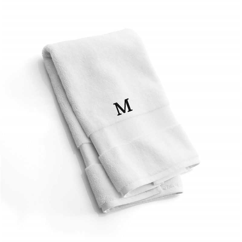 View Personalized Organic Turkish Cotton White Hand Towel details