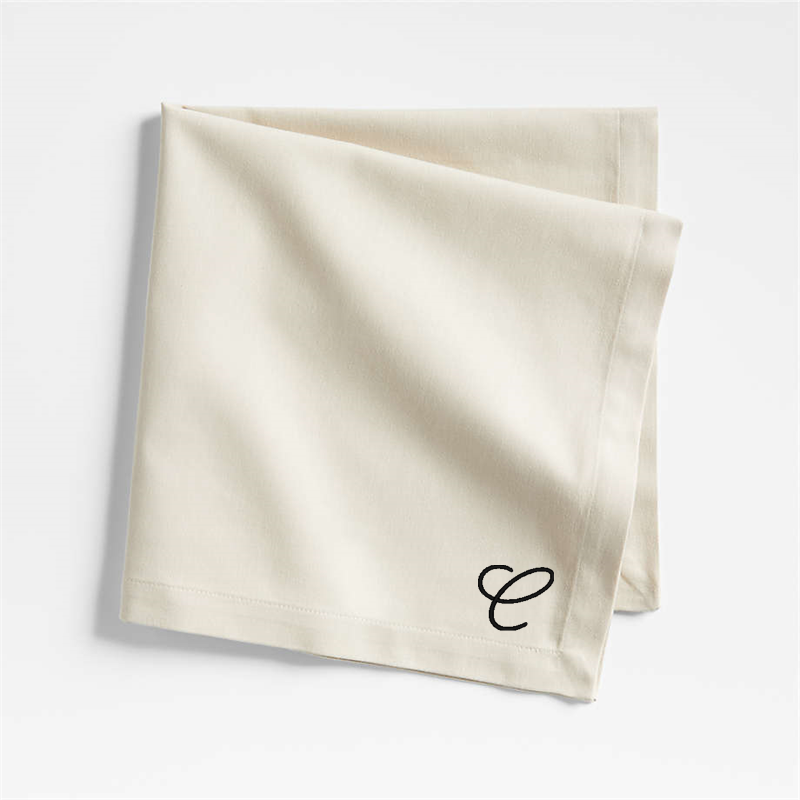 View Personalized Aspen Warm Natural Organic Cotton Napkin, Set of 4 details