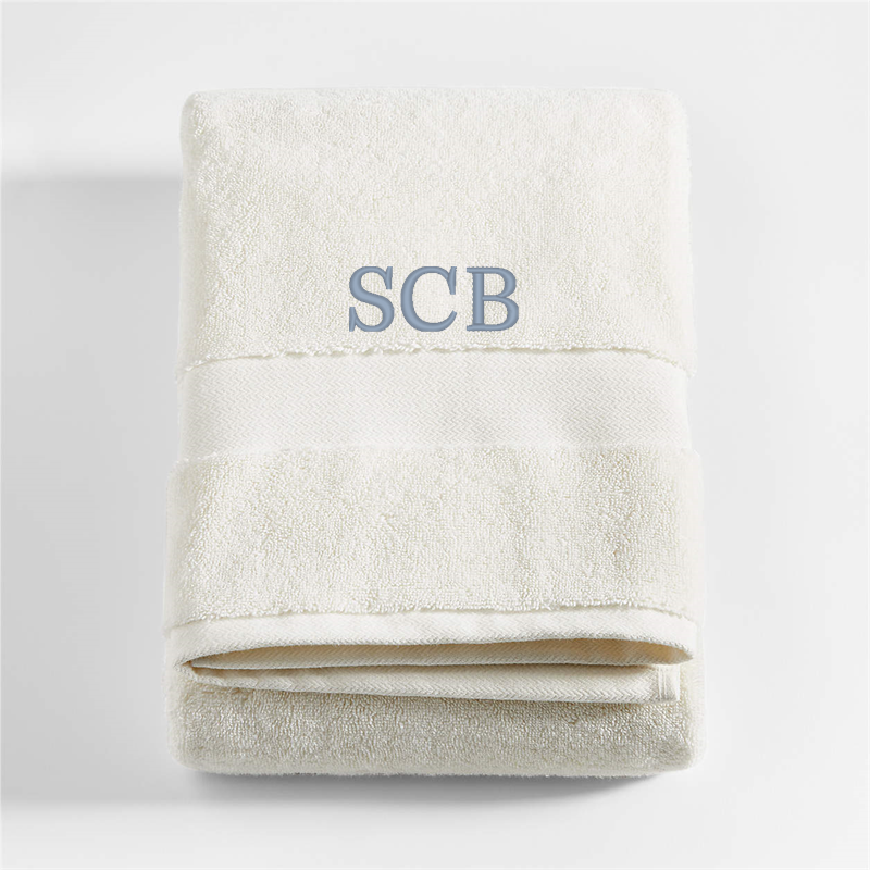View Personalized Organic Turkish Cotton Ivory Bath Towel details