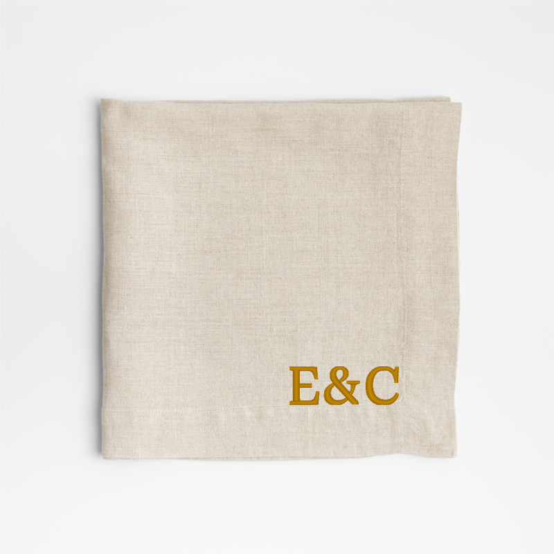 View Personalized Marin Natural EUROPEAN FLAX ™-Certified Linen Napkin details
