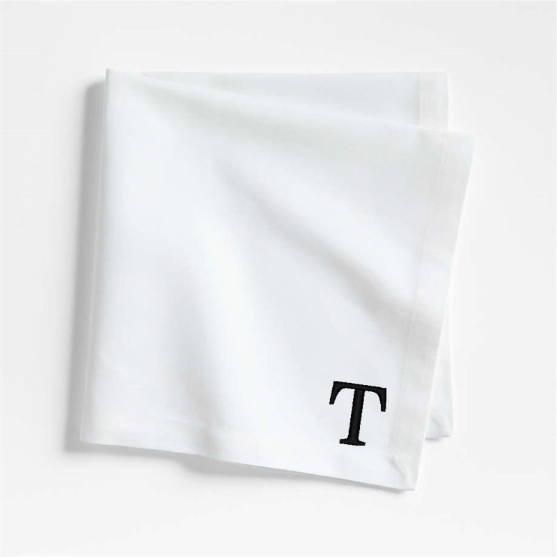 View Personalized Aspen Crisp White Organic Cotton Napkin details