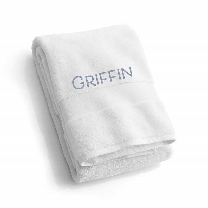 View Personalized Organic Turkish Cotton White Bath Towel details