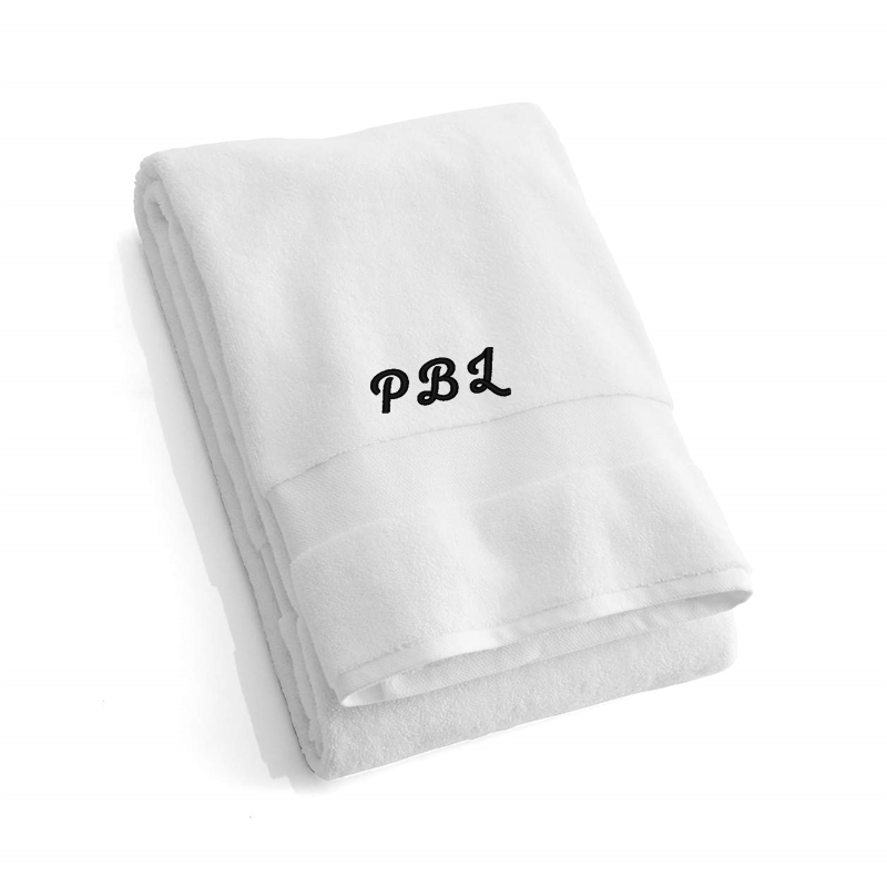 View Personalized Organic Turkish Cotton White Bath Sheet details