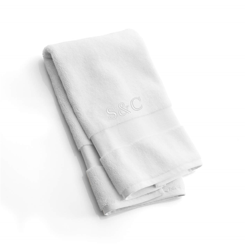 View Personalized Classic Organic Turkish Cotton White Hand Towel details