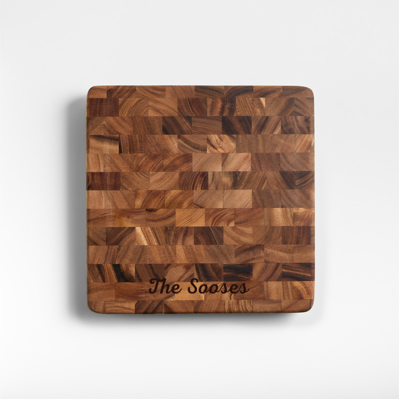 View Personalized Square End Grain Cutting Board details