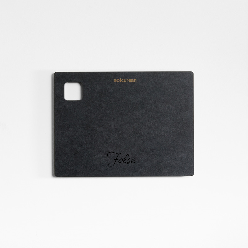 View Personalized Epicurean ® Modern Black Paper Composite Cutting Board 8"x6" details