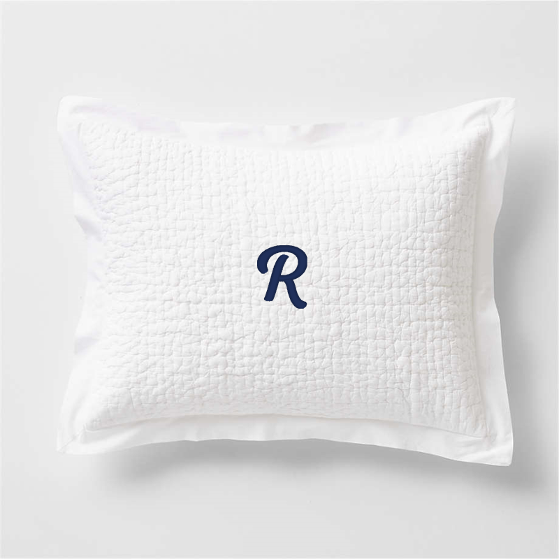 View Personalized Celeste White Organic Cotton Standard Sham details