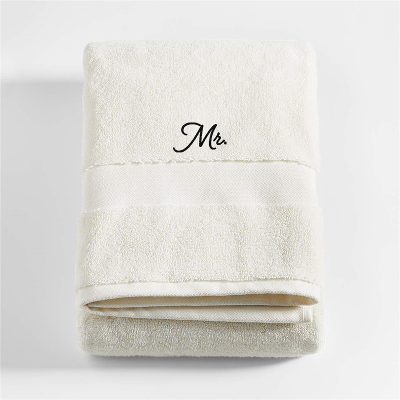 View Personalized Organic Turkish Cotton Ivory Bath Towel details