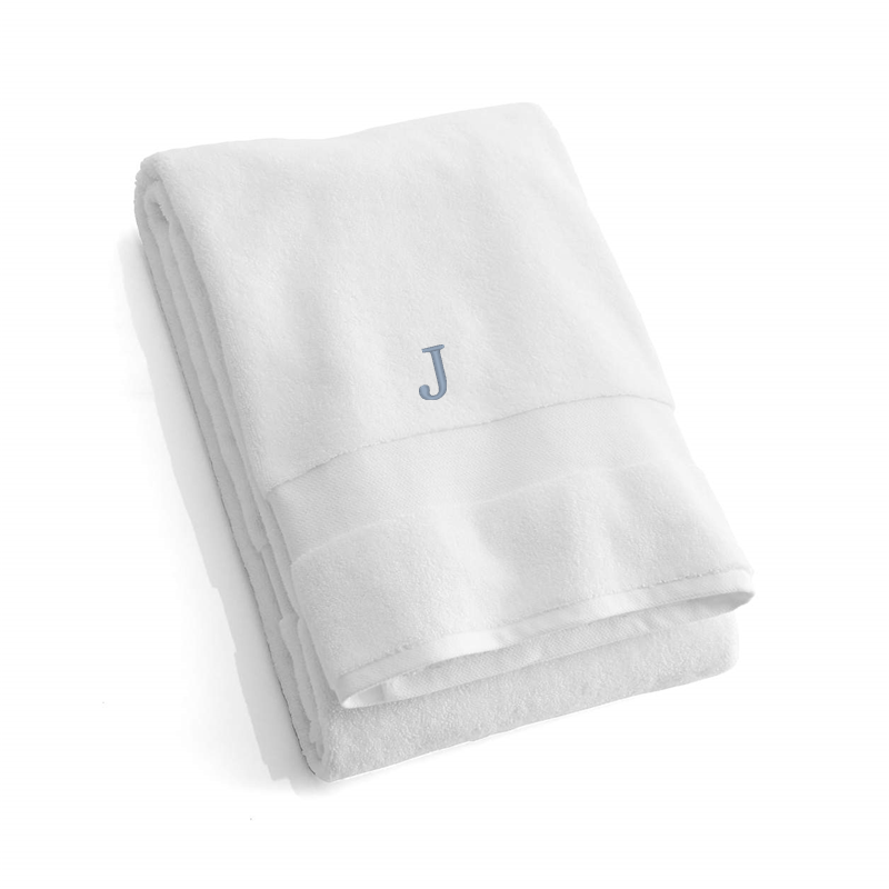 View Personalized Classic Organic Turkish Cotton White Bath Sheet details