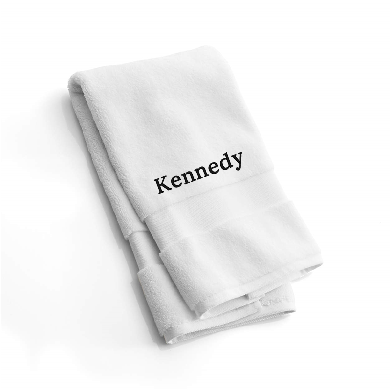 View Personalized Organic Turkish Cotton White Hand Towel details