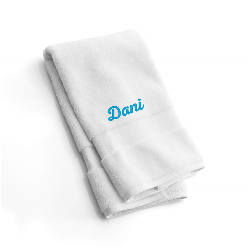 View Personalized Organic Turkish Cotton White Hand Towel details