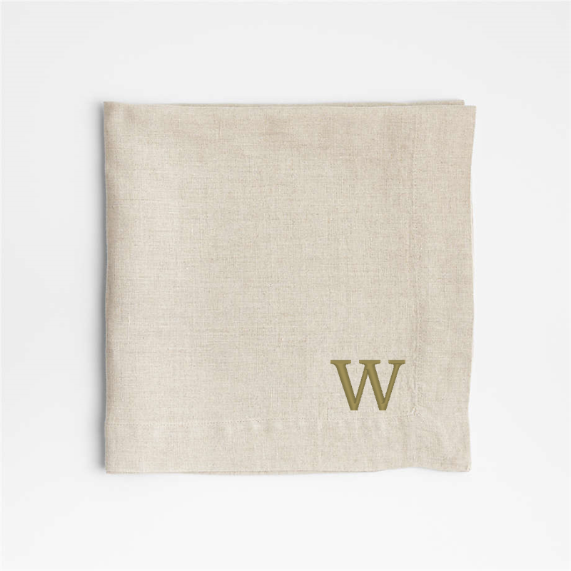 View Personalized Marin Natural EUROPEAN FLAX ™-Certified Linen Napkin, Set of 8 details