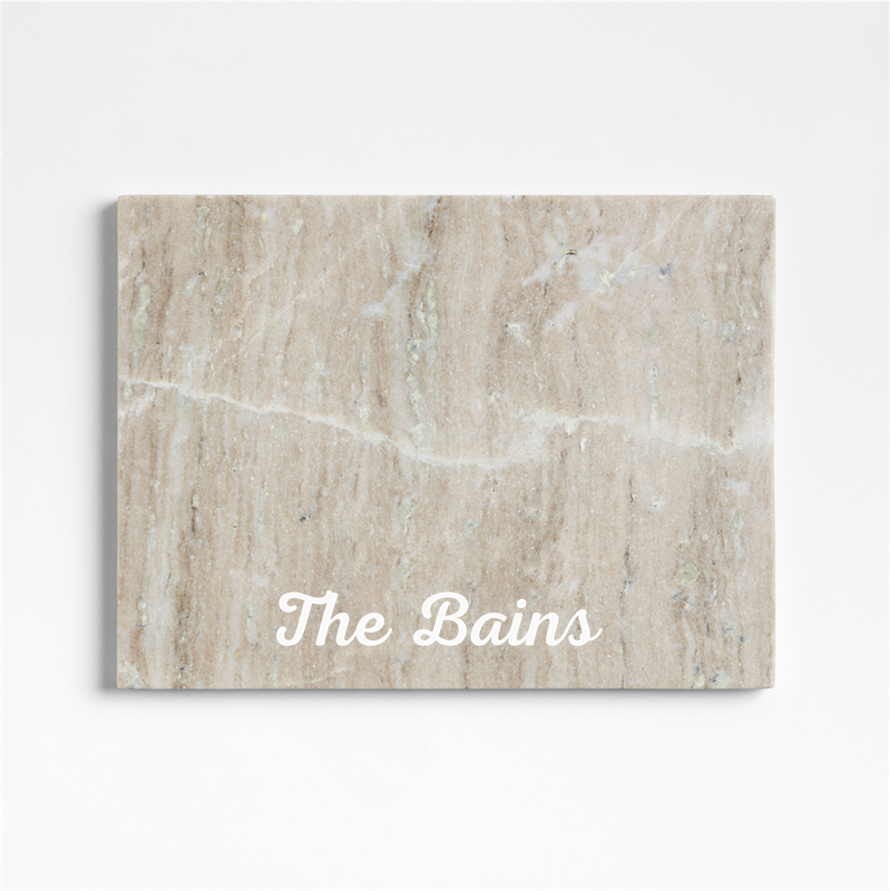 View Personalized Tuscan Kitchen Marble Rectangular Platter 12" x 16" details