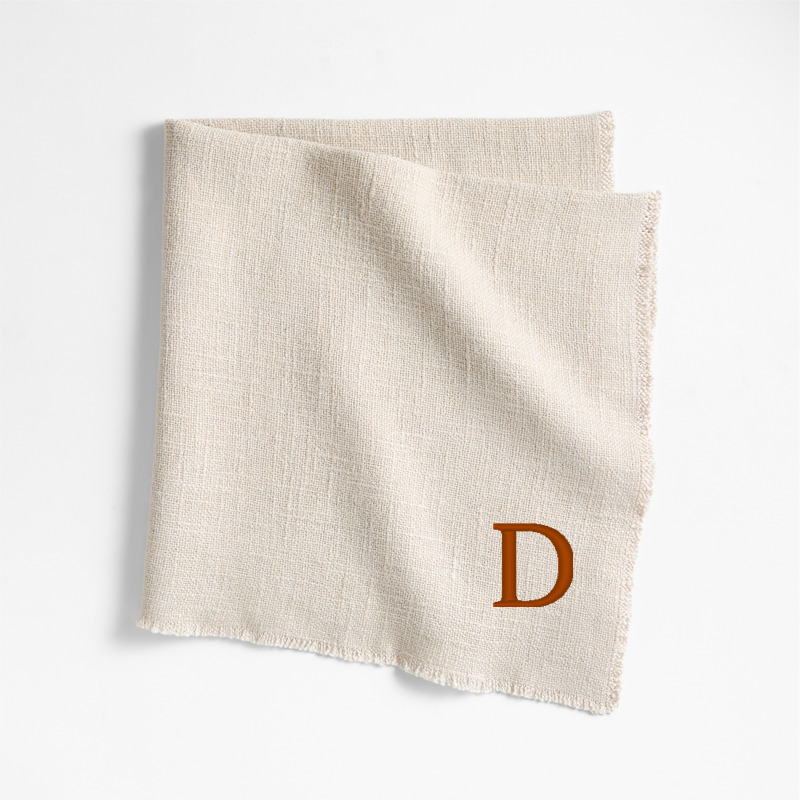 View Personalized Hudson Natural Dinner Napkins, Set of 8 details
