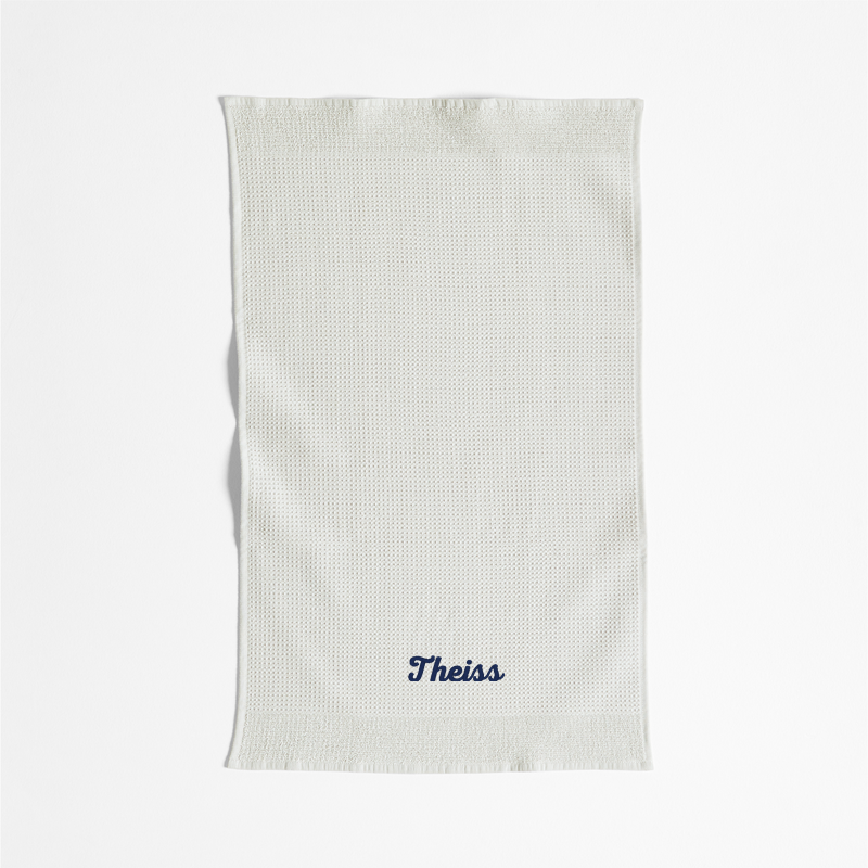 View Personalized Grey Organic Waffle Hand Towel details