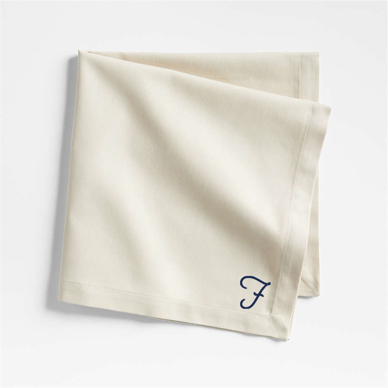 View Personalized Aspen Warm Natural Organic Cotton Napkin, Set of 8 details