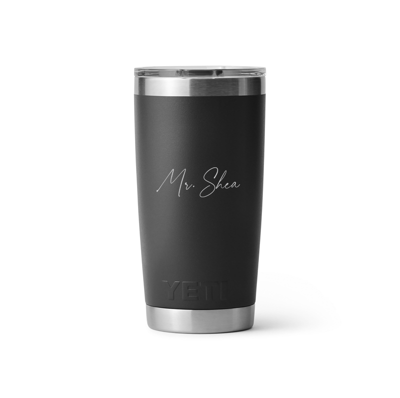View Personalized YETI Rambler 20-Oz. Tumbler with MagSlider Lid Black details