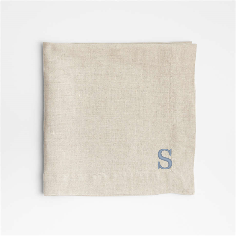 View Personalized Marin Natural EUROPEAN FLAX ™-Certified Linen Napkin, Set of 4 details