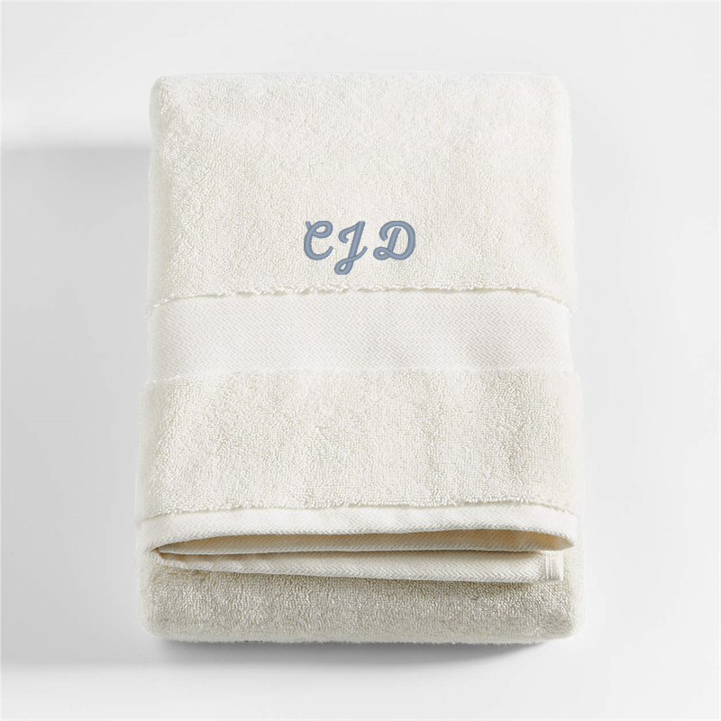 View Personalized Organic Turkish Cotton Ivory Bath Towel details