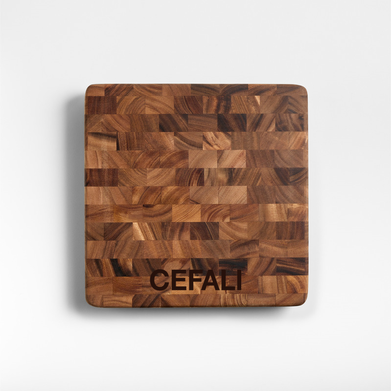 View Personalized Square End Grain Cutting Board details