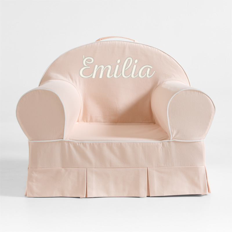 View Personalized Whittle Seashell Pink Large Kids Lounge Nod Chair Cover by Jake Arnold details