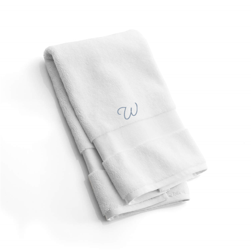 View Personalized Organic Turkish Cotton White Hand Towel details