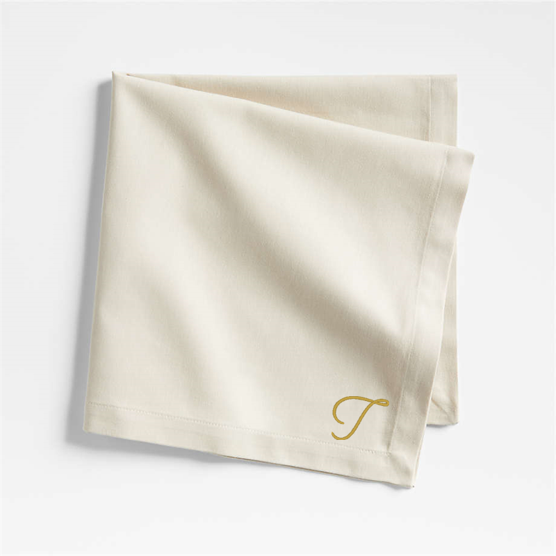 View Personalized Aspen Warm Natural Organic Cotton Napkin, Set of 8 details