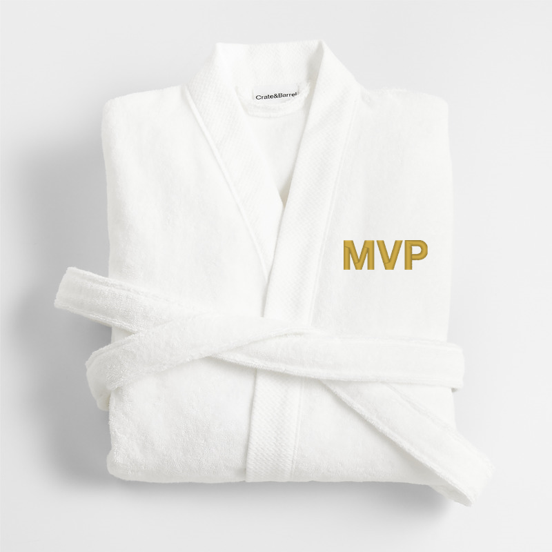 View Personalized Organic Turkish Cotton Crisp White Bath Robe L/XL details