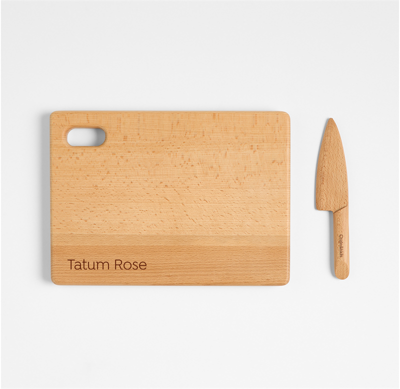 View Personalized Kids Montessori Cutting Board & Knife Set details