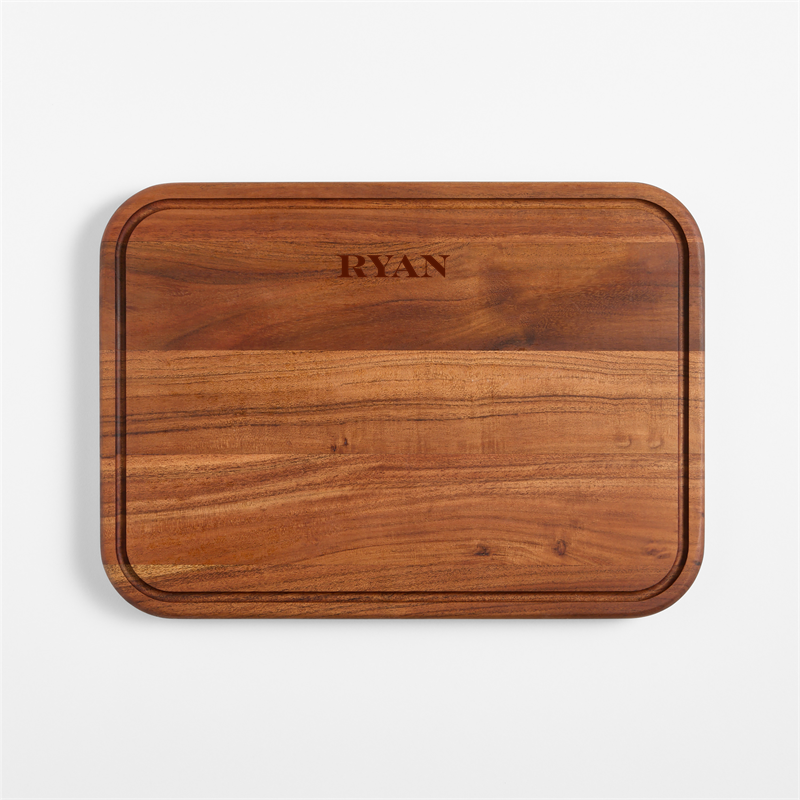 View Personalized Acacia Wood Cutting Board with Tuscan Kitchen Marble Stand details