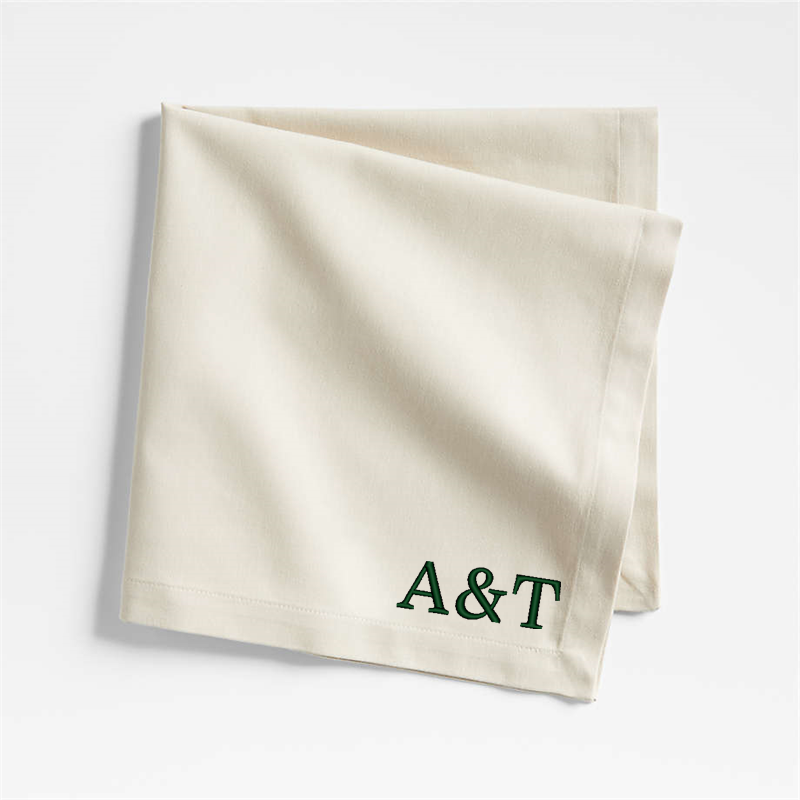 View Personalized Aspen Warm Natural Organic Cotton Napkin, Set of 8 details