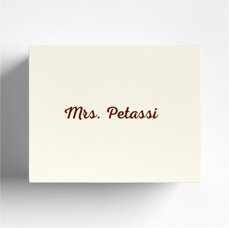 View Personalized Large Cream White Wood Jewelry Box details