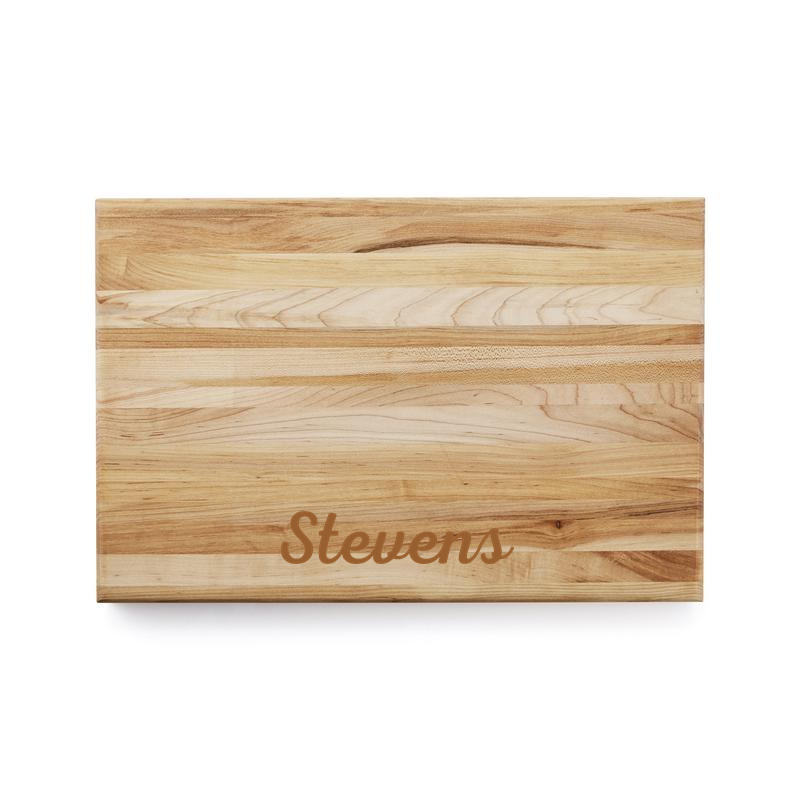 View Personalized John Boos 18"x12" Edge Grain Maple Cutting Board details