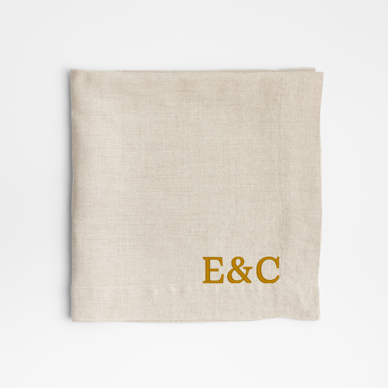 View Personalized Marin Natural EUROPEAN FLAX ™-Certified Linen Napkin details