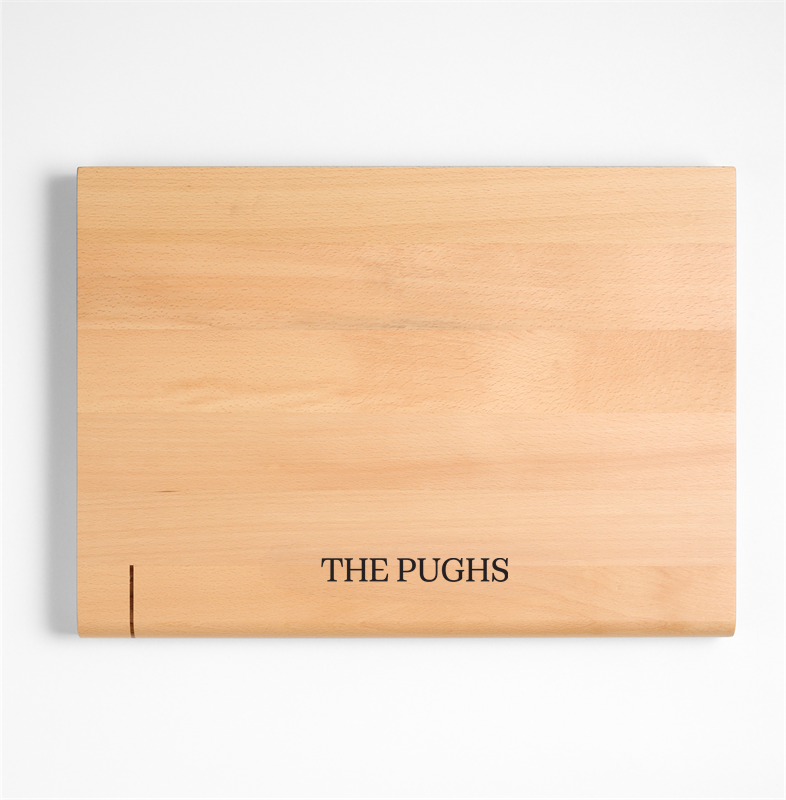 View Personalized Timbre Beech Wood Cutting Board with Walnut Inlay by Daniel Humm details